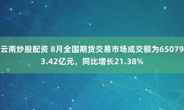 云南炒股配资 8月全国期货交易市场成交额为650793.42亿元，同比增长21.38%